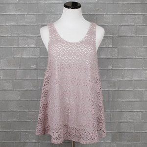 Anthropologue Deletta Purple Eyelet Tank Top